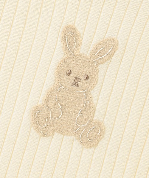 petit main（プティマイン）の「【弱酸性】アニマル刺しゅうロンパース（ロンパース・キッズ・アイボリー/ライトベージュ/ライトグリーン・80ｃｍ/70cm）」の7枚目の写真