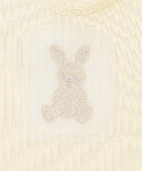 petit main（プティマイン）の「【弱酸性】アニマル刺しゅうロンパース（ロンパース・キッズ・アイボリー/ライトベージュ/ライトグリーン・80ｃｍ/70cm）」の5枚目の写真