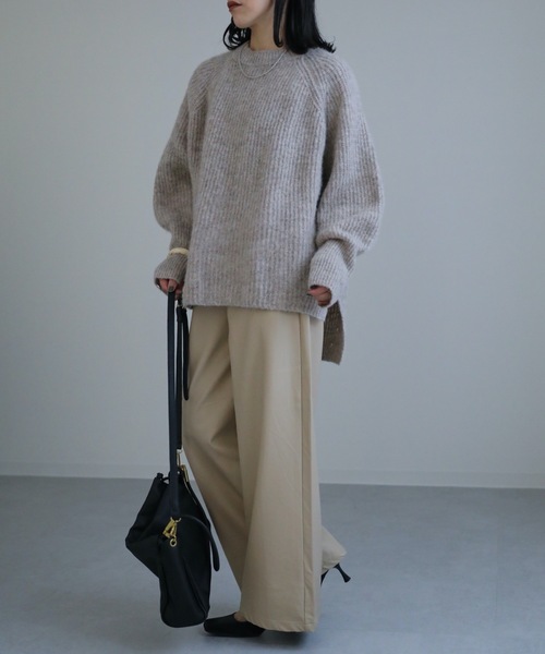 ap retro（アプレトロ）の「モヘアタッチミックスクルーネックニット / ラグランニット（ニット/セーター・レディース・オフホワイト/グリーン/杢グレー/グレイッシュベージュ/オレンジ・FREE）」の21枚目の写真