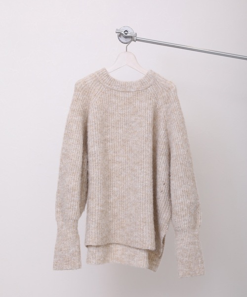 ap retro（アプレトロ）の「モヘアタッチミックスクルーネックニット / ラグランニット（ニット/セーター・レディース・オフホワイト/グリーン/杢グレー/グレイッシュベージュ/オレンジ・FREE）」の17枚目の写真