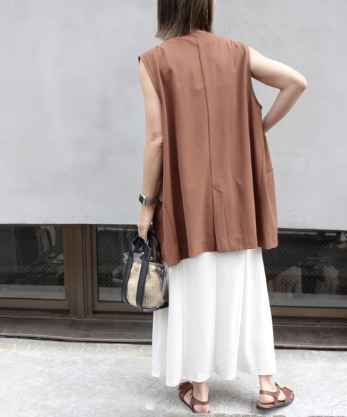 MLI'A（エムリア）の「マーメイドリブキャミワンピース（ワンピース・レディース・ブラック/オレンジ/グリーン/モカ/アイボリー・M）」の12枚目の写真