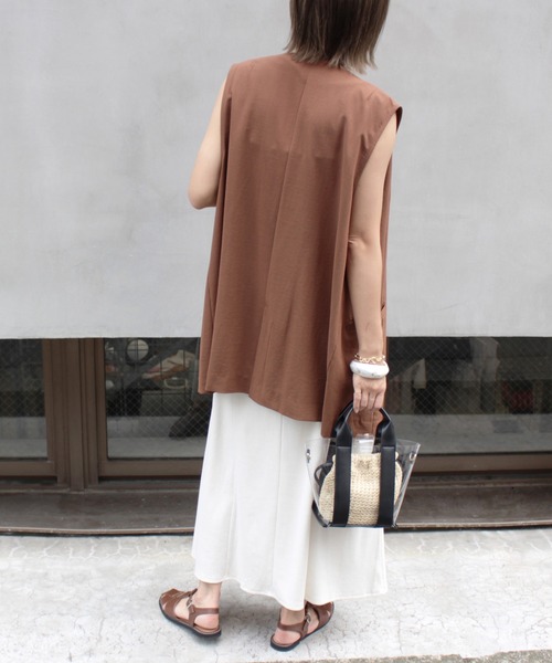 MLI'A（エムリア）の「マーメイドリブキャミワンピース（ワンピース・レディース・ブラック/オレンジ/グリーン/モカ/アイボリー・M）」の18枚目の写真