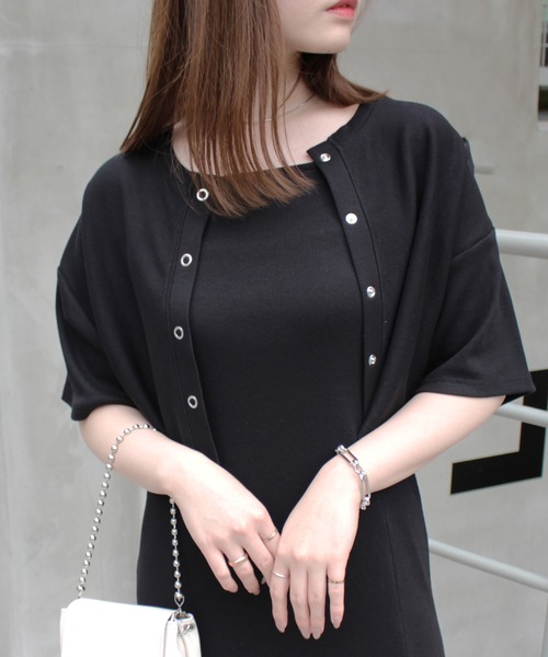 MLI'A（エムリア）の「マーメイドリブキャミワンピース（ワンピース・レディース・ブラック/オレンジ/グリーン/モカ/アイボリー・M）」の7枚目の写真