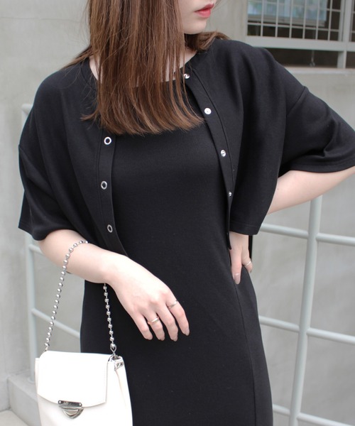 MLI'A（エムリア）の「マーメイドリブキャミワンピース（ワンピース・レディース・ブラック/オレンジ/グリーン/モカ/アイボリー・M）」の13枚目の写真