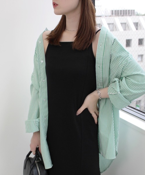 MLI'A（エムリア）の「マーメイドリブキャミワンピース（ワンピース・レディース・ブラック/オレンジ/グリーン/モカ/アイボリー・M）」の14枚目の写真