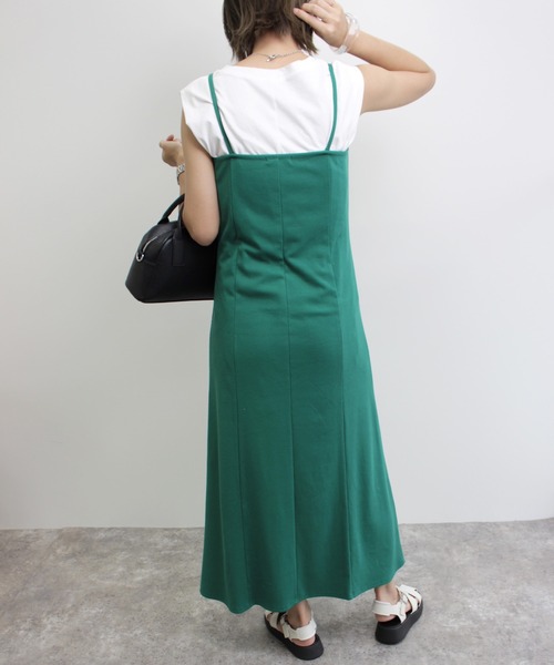 MLI'A（エムリア）の「マーメイドリブキャミワンピース（ワンピース・レディース・ブラック/オレンジ/グリーン/モカ/アイボリー・M）」の10枚目の写真