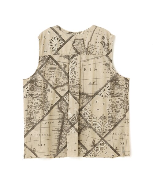 AVIREX（アヴィレックス）の「【直営店限定】 BANDANA CHART MIX CUT SHIRT/ バンダナ チャート ミックス カット シャツ（ベスト・レディース・ネイビー/ベージュ・F）」の13枚目の写真