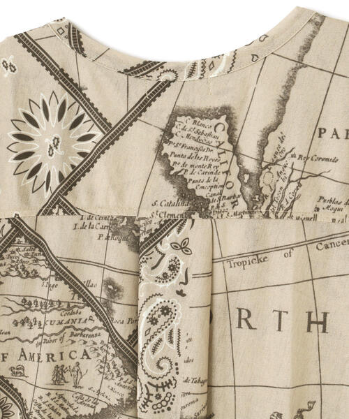 AVIREX（アヴィレックス）の「【直営店限定】 BANDANA CHART MIX CUT SHIRT/ バンダナ チャート ミックス カット シャツ（ベスト・レディース・ネイビー/ベージュ・F）」の17枚目の写真