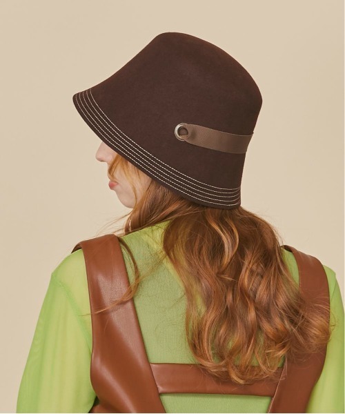 kaorinomori（カオリノモリ）の「kaorinomori カレルハット（ハット・レディース・ダークグリーン/ブラウン・M/57.5cm）」の6枚目の写真