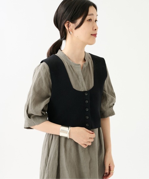 journal standard L'essage（ジャーナルスタンダードレサージュ）の「コットンナイロンビスチェ（ベスト・レディース・ブラック/ブラウン・FREE）」の8枚目の写真
