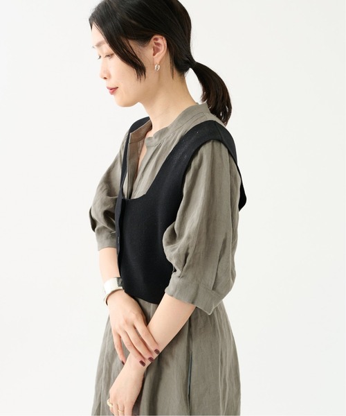 journal standard L'essage（ジャーナルスタンダードレサージュ）の「コットンナイロンビスチェ（ベスト・レディース・ブラック/ブラウン・FREE）」の9枚目の写真