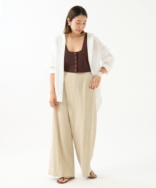 journal standard L'essage（ジャーナルスタンダードレサージュ）の「コットンナイロンビスチェ（ベスト・レディース・ブラック/ブラウン・FREE）」の10枚目の写真