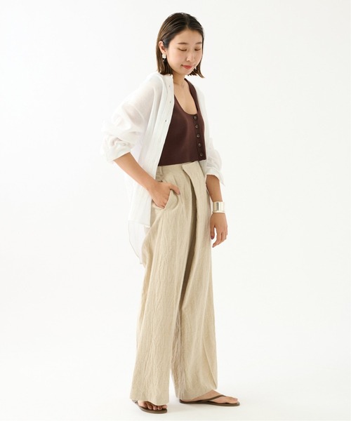 journal standard L'essage（ジャーナルスタンダードレサージュ）の「コットンナイロンビスチェ（ベスト・レディース・ブラック/ブラウン・FREE）」の12枚目の写真