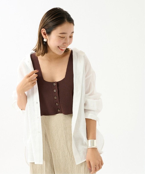 journal standard L'essage（ジャーナルスタンダードレサージュ）の「コットンナイロンビスチェ（ベスト・レディース・ブラック/ブラウン・FREE）」の13枚目の写真