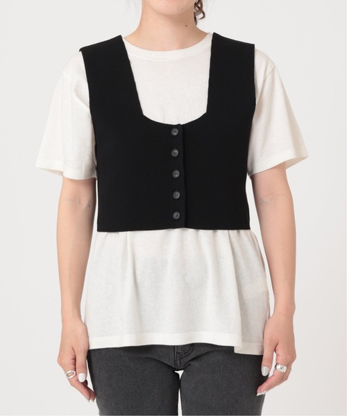 journal standard L'essage（ジャーナルスタンダードレサージュ）の「コットンナイロンビスチェ（ベスト・レディース・ブラック/ブラウン・FREE）」の15枚目の写真