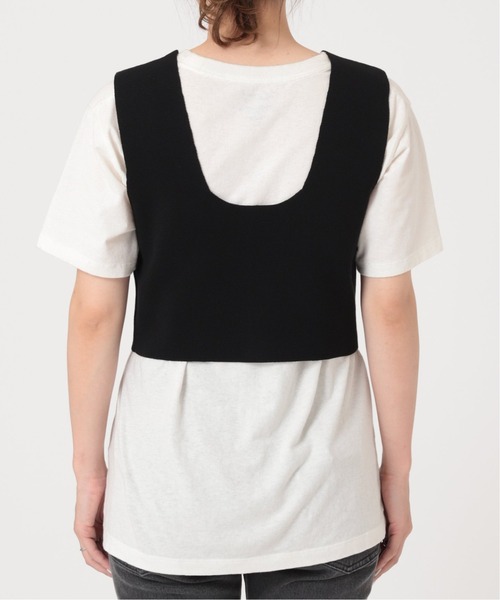 journal standard L'essage（ジャーナルスタンダードレサージュ）の「コットンナイロンビスチェ（ベスト・レディース・ブラック/ブラウン・FREE）」の17枚目の写真