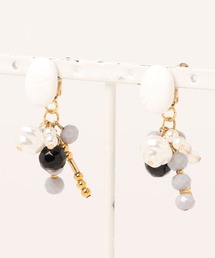 【atelier*mio】クレイ × ミックスビジュー costume jewelry earring