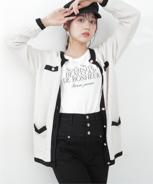 PROPORTION BODY DRESSING（プロポーションボディドレッシング）の「＜Ｅ＞ロンＴ / 1212267502（Tシャツ/カットソー・レディース・ホワイト/ダークグレー/ホワイト系その他・FREE）」の2枚目の写真