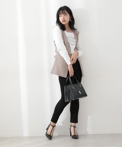 PROPORTION BODY DRESSING（プロポーションボディドレッシング）の「＜Ｅ＞ロンＴ / 1212267502（Tシャツ/カットソー・レディース・ホワイト/ダークグレー/ホワイト系その他・FREE）」の8枚目の写真