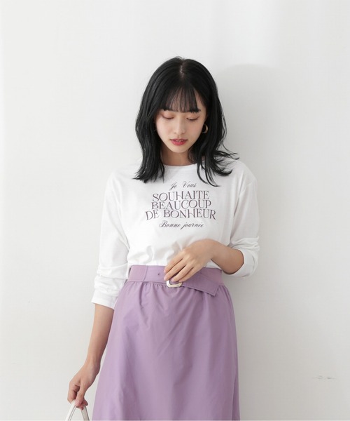 PROPORTION BODY DRESSING（プロポーションボディドレッシング）の「＜Ｅ＞ロンＴ / 1212267502（Tシャツ/カットソー・レディース・ホワイト/ダークグレー/ホワイト系その他・FREE）」の13枚目の写真