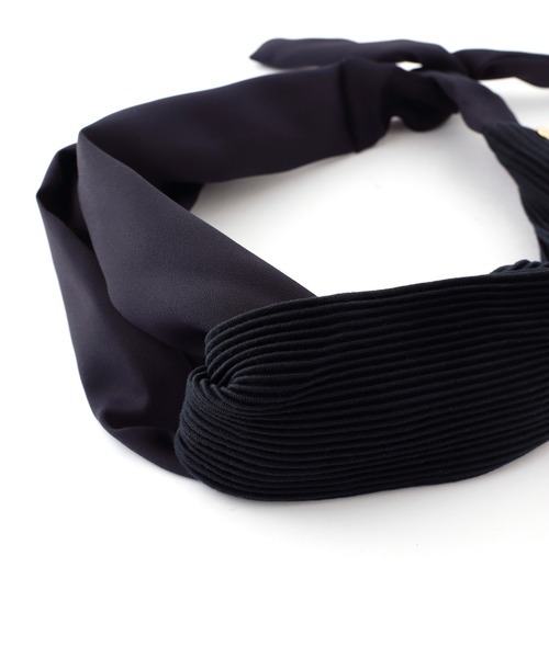 ANEMONE（アネモネ）の「ハーフプリーツバックワイヤーターバン（ヘアバンド・レディース・ブラウン/マスタード/グレー/ブルー/ネイビー・FREE）」の6枚目の写真