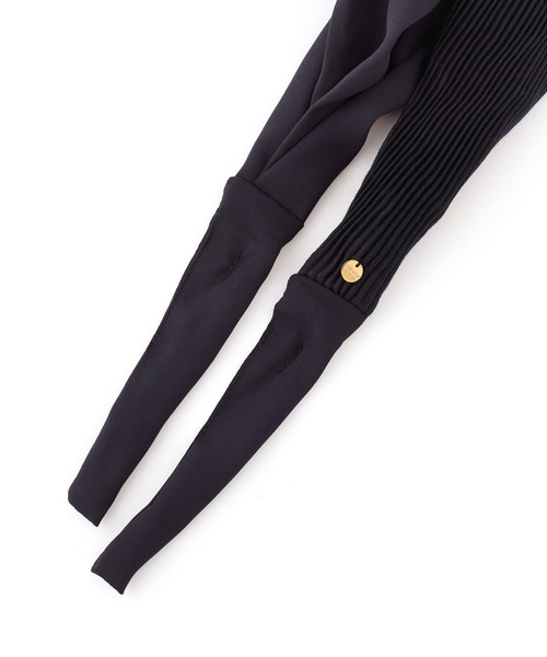 ANEMONE（アネモネ）の「ハーフプリーツバックワイヤーターバン（ヘアバンド・レディース・ブラウン/マスタード/グレー/ブルー/ネイビー・FREE）」の7枚目の写真