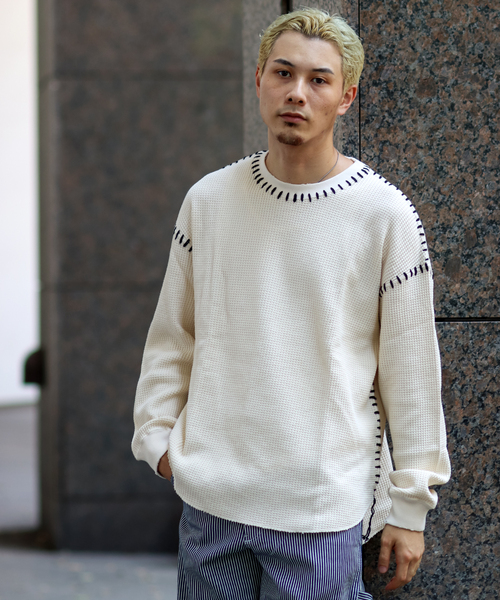 JOINT WORKS（ジョイントワークス）の「CRAFT WAFFLE LS / クラフトワッフルロングスリーブ（Tシャツ/カットソー・メンズ・ブラック/アイボリー・MEDIUM/LARGE）」の8枚目の写真