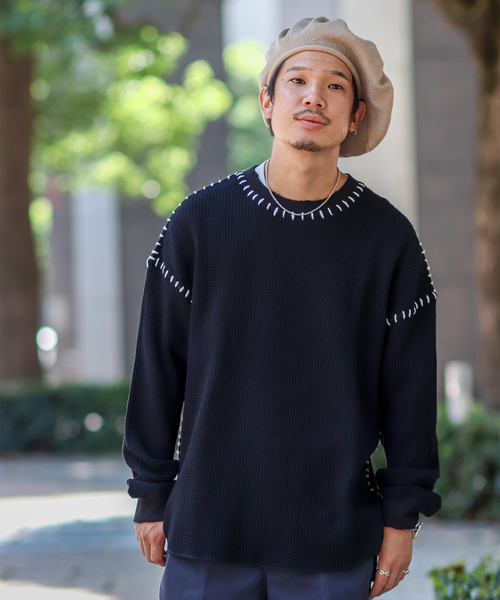 JOINT WORKS（ジョイントワークス）の「CRAFT WAFFLE LS / クラフトワッフルロングスリーブ（Tシャツ/カットソー・メンズ・ブラック/アイボリー・MEDIUM/LARGE）」の16枚目の写真