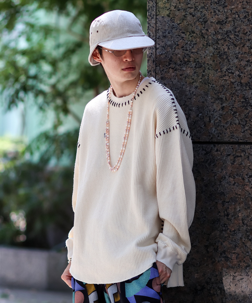 JOINT WORKS（ジョイントワークス）の「CRAFT WAFFLE LS / クラフトワッフルロングスリーブ（Tシャツ/カットソー・メンズ・ブラック/アイボリー・MEDIUM/LARGE）」の20枚目の写真