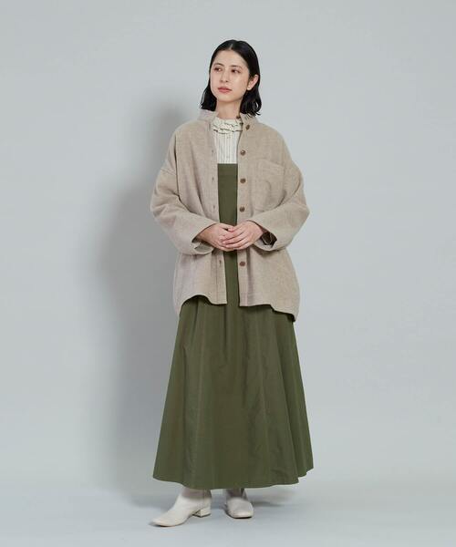 conges payes ADIEU TRISTESSE（コンジェ ペイエ アデュートリステス）の「ウール混モッサカバーオール（その他アウター・レディース・ブルー/ベージュ・38）」の5枚目の写真