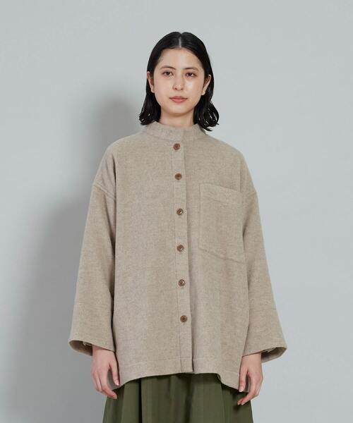 conges payes ADIEU TRISTESSE（コンジェ ペイエ アデュートリステス）の「ウール混モッサカバーオール（その他アウター・レディース・ブルー/ベージュ・38）」の17枚目の写真