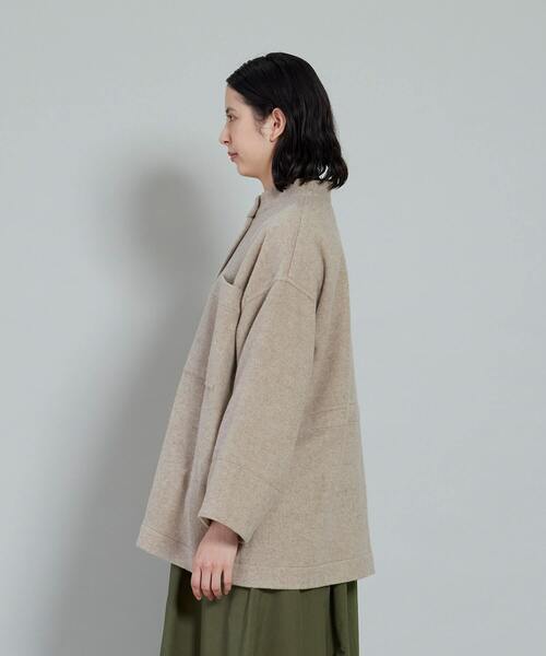 conges payes ADIEU TRISTESSE（コンジェ ペイエ アデュートリステス）の「ウール混モッサカバーオール（その他アウター・レディース・ブルー/ベージュ・38）」の18枚目の写真