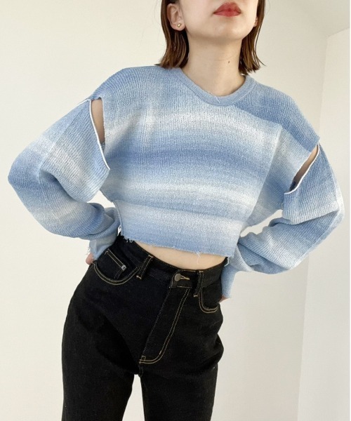 Heather（ヘザー）の「袖開きニットプルオーバー 164389（ニット