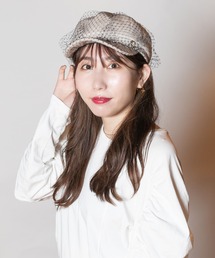 CA4LA PETER キャスケット 黒 チュール　ブラック　レディース CA4LA PETER キャスケット 黒 チュール ブラック レディース - 帽子