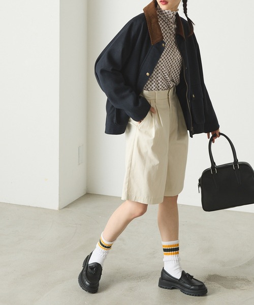 forksy.（フォルクシー）の「【forksy.】メランジハンティングジャケット（ブルゾン・レディース・ネイビー/カーキブラウン・FREE）」の13枚目の写真