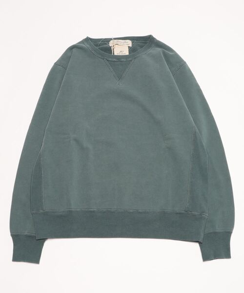 REMI RELIEF（レミレリーフ）の「REMI RELIEF(レミレリーフ) SP加工裏毛クルースウェット（スウェット・メンズ・グレー/その他/ブラック/ダークグリーン系/ホワイト系2・M/L/XL）」の4枚目の写真