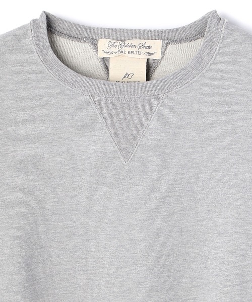 REMI RELIEF（レミレリーフ）の「REMI RELIEF(レミレリーフ) SP加工裏毛クルースウェット（スウェット・メンズ・グレー/その他/ブラック/ダークグリーン系/ホワイト系2・M/L/XL）」の11枚目の写真