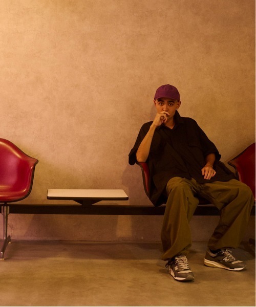 HUNTISM(ハンティズム)の「HUNTISM ハンティズム / Rip Stop Umpire Cap リップストップ アンパイアキャップ / htm231005(キャップ・メンズ・ブラック/パープル/オリーブ/イエロー/ネイビー・2/1)」の7枚目の写真