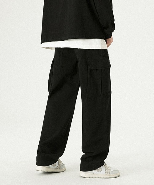 Ressaca(レサーカ)の「ルーズストレート ベルトデザインカーゴパンツ(カーゴパンツ・メンズ・ブラック/オフホワイト/カーキ・S/M/L/XL)」の7枚目の写真