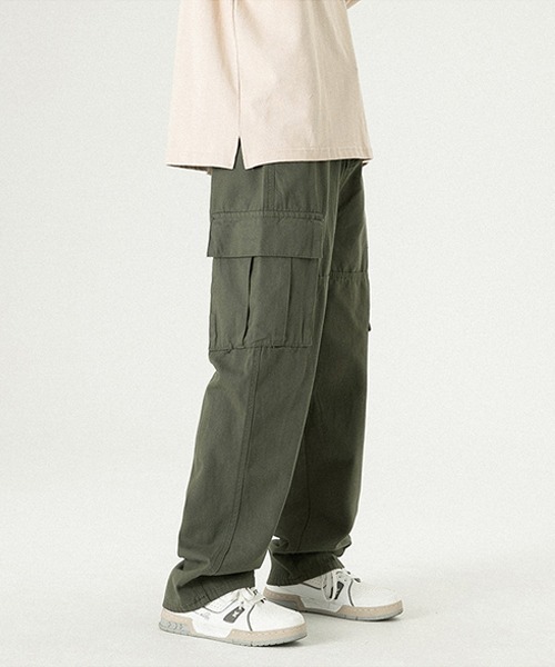 Ressaca(レサーカ)の「ルーズストレート ベルトデザインカーゴパンツ(カーゴパンツ・メンズ・ブラック/オフホワイト/カーキ・S/M/L/XL)」の12枚目の写真