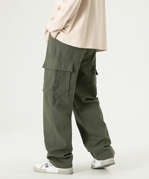 Ressaca(レサーカ)の「ルーズストレート ベルトデザインカーゴパンツ(カーゴパンツ・メンズ・ブラック/オフホワイト/カーキ・S/M/L/XL)」の13枚目の写真