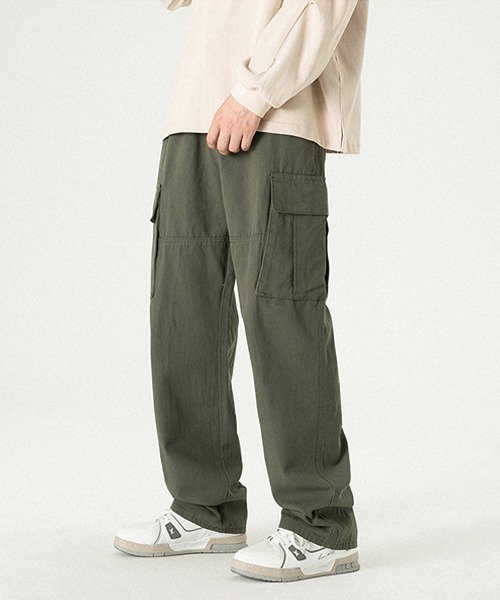 Ressaca(レサーカ)の「ルーズストレート ベルトデザインカーゴパンツ(カーゴパンツ・メンズ・ブラック/オフホワイト/カーキ・S/M/L/XL)」の16枚目の写真