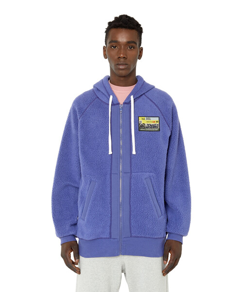 DIESEL（ディーゼル）の「メンズ  ジップスウェットパーカー リバーシブル（パーカー・メンズ・ブラウン/ブルー/カーキ・X-LARGE/X-SMALL/XX-LARGE/SMALL/XXX-LARGE/LARGE/MEDIUM）」の3枚目の写真