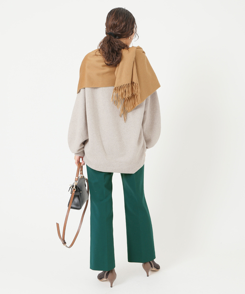 Joshua Ellis カシミヤストール　カーキ Joshua Ellis/ジョシュアエリス】カシミヤストール