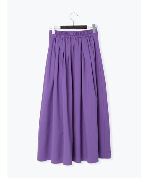 Te chichi TERRASSE（テチチテラス）の「【イージーケア&ストレッチ】タックロングスカート（スカート・レディース・ブラック/パープル/グレー/グリーン・ﾌﾘ-）」の22枚目の写真