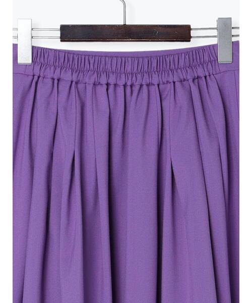 Te chichi TERRASSE（テチチテラス）の「【イージーケア&ストレッチ】タックロングスカート（スカート・レディース・ブラック/パープル/グレー/グリーン・ﾌﾘ-）」の18枚目の写真