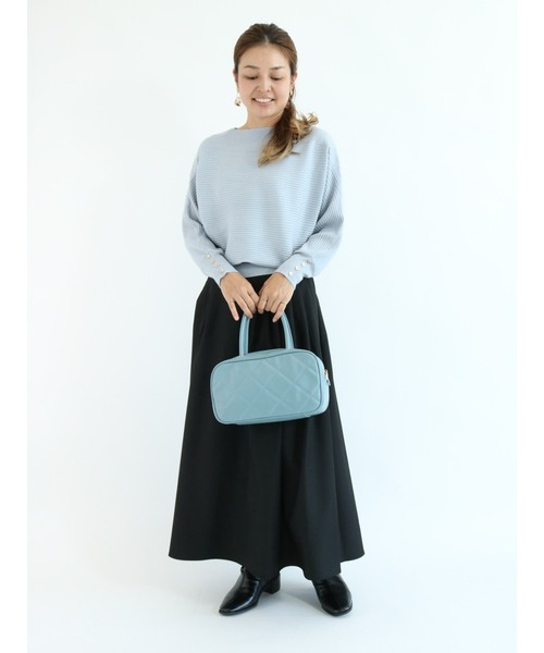 Te chichi TERRASSE（テチチテラス）の「【イージーケア&ストレッチ】タックロングスカート（スカート・レディース・ブラック/パープル/グレー/グリーン・ﾌﾘ-）」の12枚目の写真