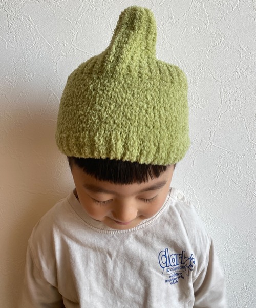 GRIN BUDDY(グリンバディ)の「【GRIN BUDDY / グリンバディ】【キッズ】やわらかどんぐりニット帽/ Souffle Watch(ニットキャップ/ビーニー・キッズ・ブラウン系その他/ライトピンク/グリーン系その他/ホワイト・53cm)」の7枚目の写真