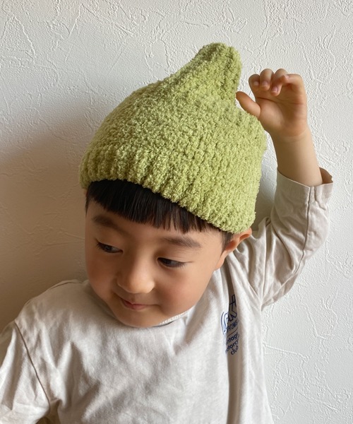 GRIN BUDDY(グリンバディ)の「【GRIN BUDDY / グリンバディ】【キッズ】やわらかどんぐりニット帽/ Souffle Watch(ニットキャップ/ビーニー・キッズ・ブラウン系その他/ライトピンク/グリーン系その他/ホワイト・53cm)」の8枚目の写真