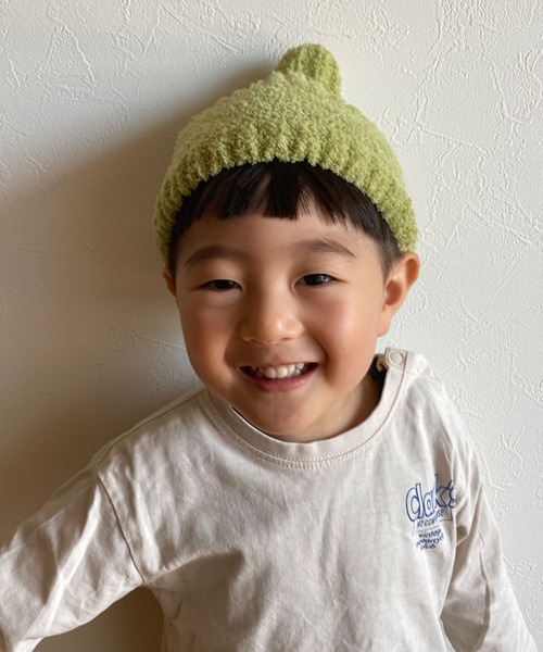 GRIN BUDDY(グリンバディ)の「【GRIN BUDDY / グリンバディ】【キッズ】やわらかどんぐりニット帽/ Souffle Watch(ニットキャップ/ビーニー・キッズ・ブラウン系その他/ライトピンク/グリーン系その他/ホワイト・53cm)」の9枚目の写真